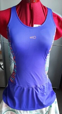 comme neuf maillot sport avec jupette Decathlon bleu 40 - Photo 1/4