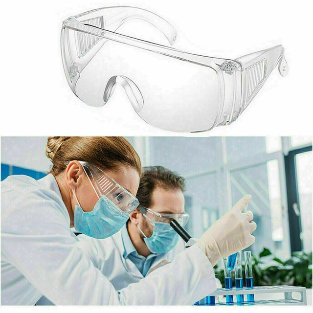 [ US STOCK] Safety Goggles Over Glasses Lab Work Eye Protective Clear