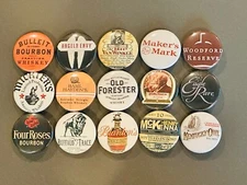 Bourbon Buttons/ Pins Set Of 15
