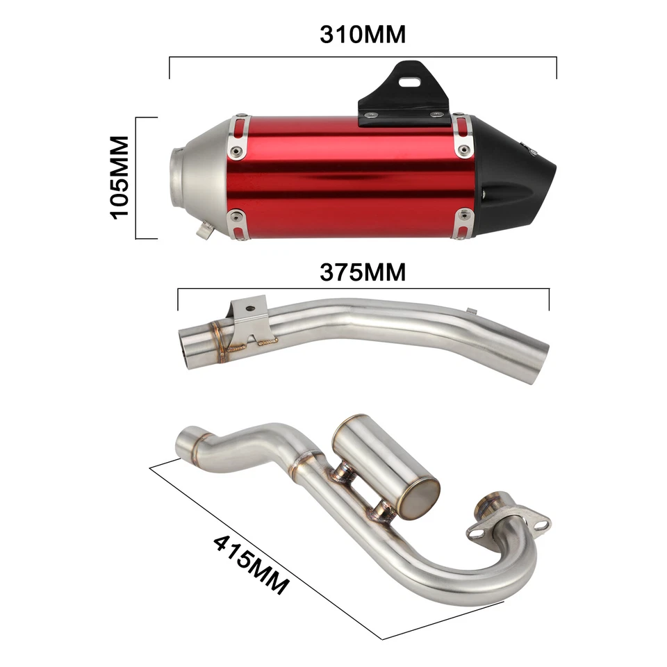 Kit de montaje de silenciador de tubo de escape de motocicleta para moto de cross CRF230F 2003-2013 Foto 3 de 4