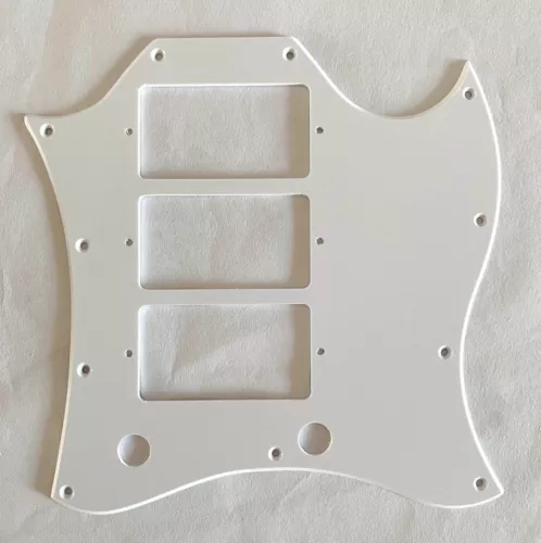 Electric Guitar Pickguard For Gibson US SG Standard 3 Pickup Style,1 Ply White