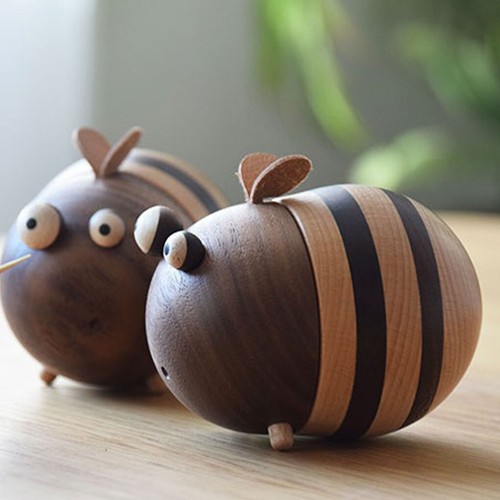 Solid Wood Toothpick Box Reflecting Personal Style With Toothpicks As Spines - Picture 3 of 11
