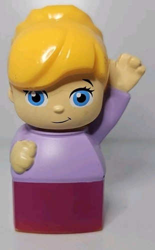 Mega Bloks Figur Mädchen blonde Haare blaue Augen winken Mega Blöcke - Bild 2 von 7