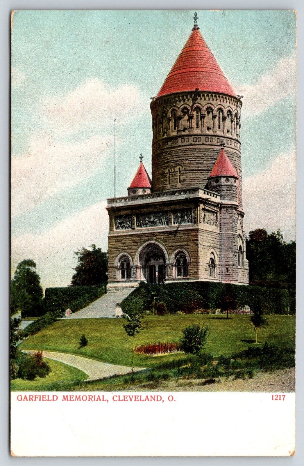 Cleveland OH-Ohio, President Garfield Memorial, Antique, Vintage 1907 Postcard
