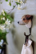 Wandgarderobe Mit Hundeknochen-Motiv, Rustikal, Weiß, Mit 2 Haken, 24 X 12,7 Cm