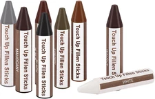 Wood Furniture Scratch Repair Filler Sticks, 8 Colors Wax Sticks with Sharpener,