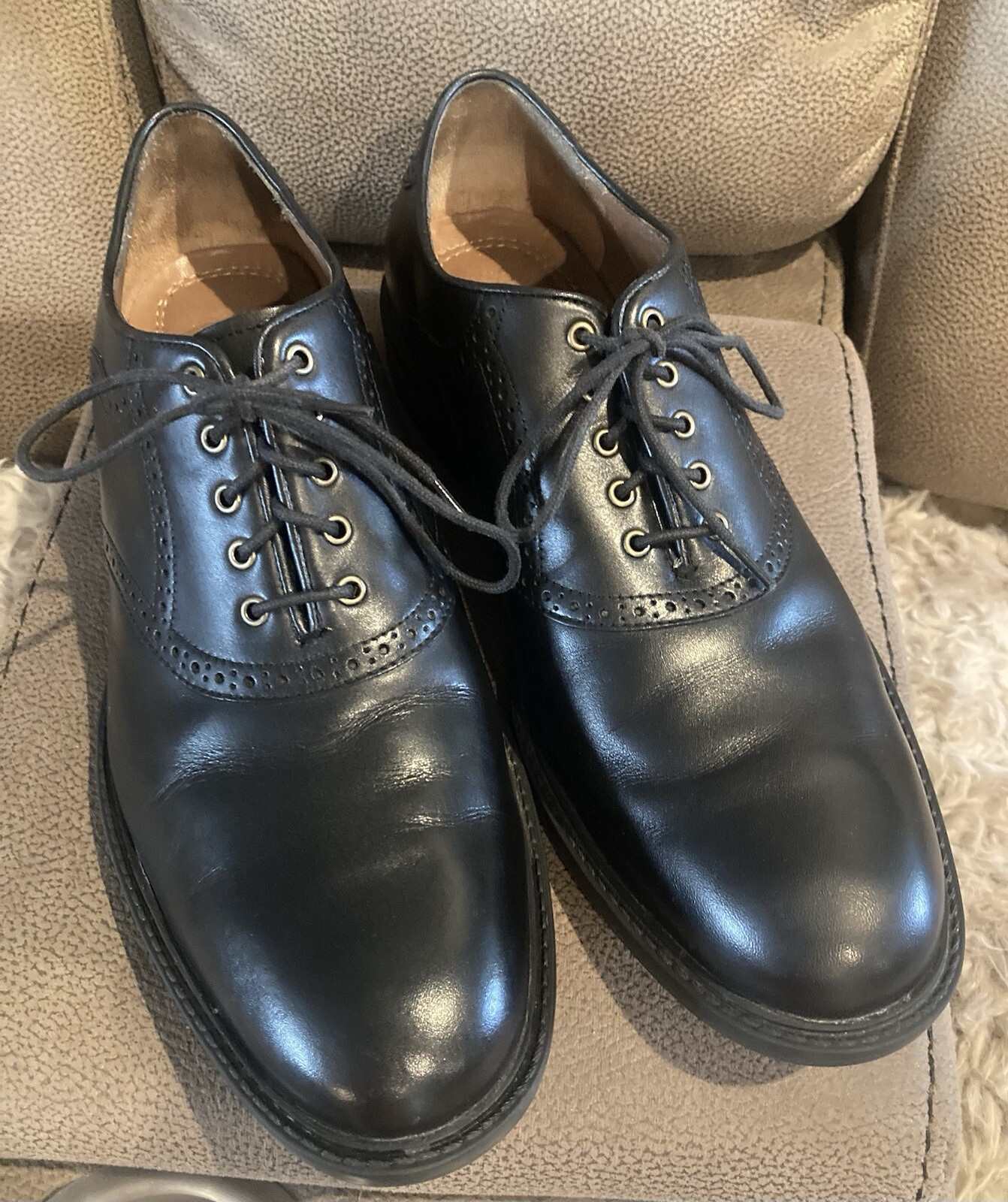 SAOLA Scarpe eleganti Oxford Johnston & Murphy uomo taglia 11M punta liscia nere