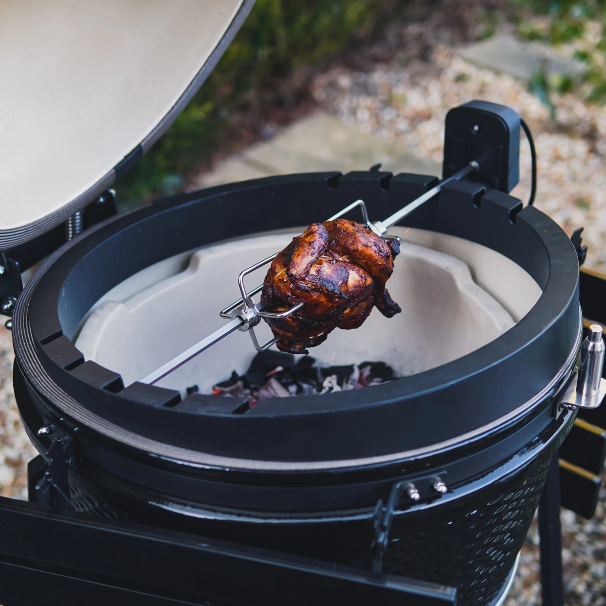 Rotisserie kamado clearance