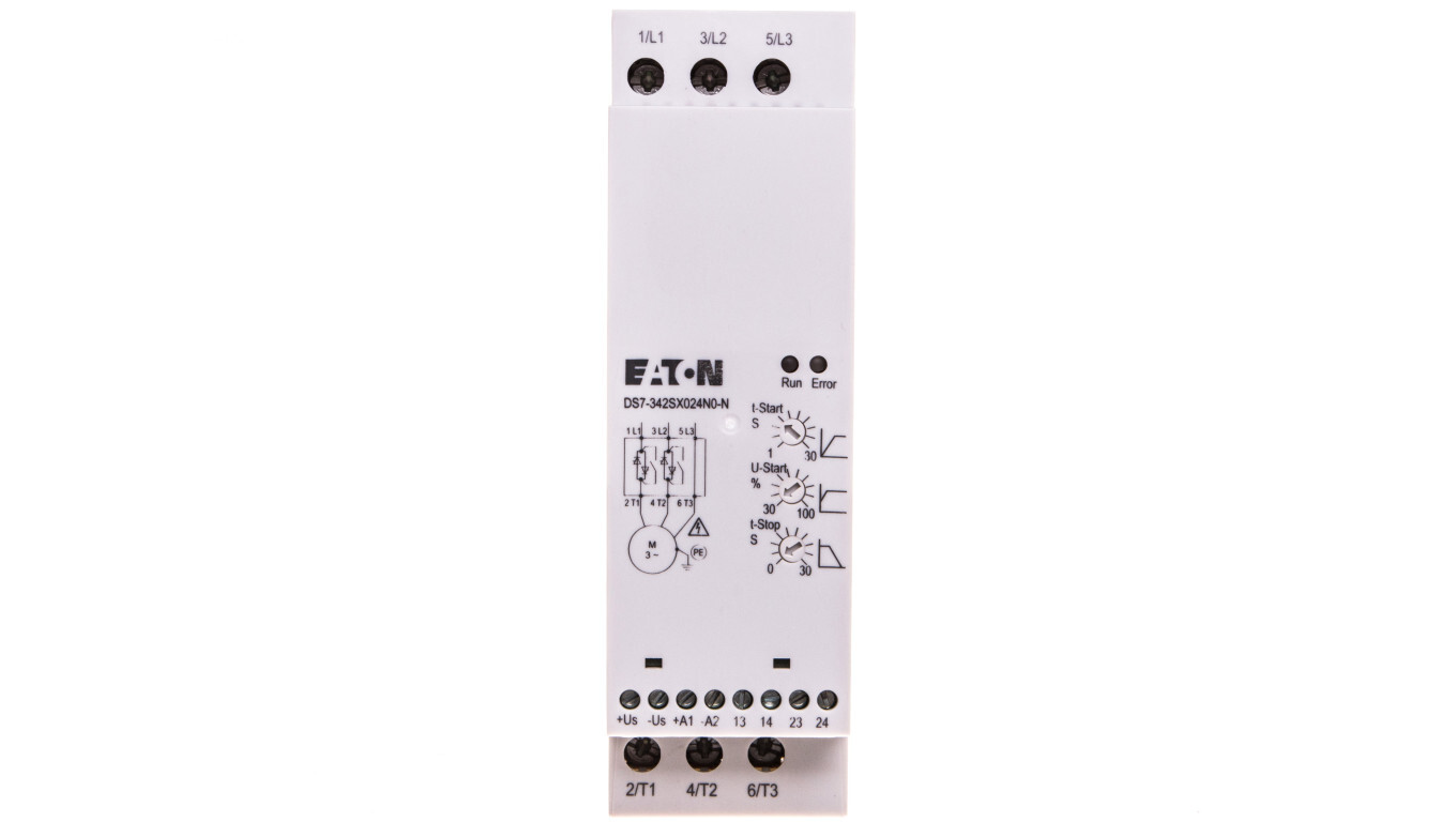 3-phase soft starter 400VAC 24A 11kW / 400V Uc = 110 / 230V AC DS7-342SX0 /T2UK