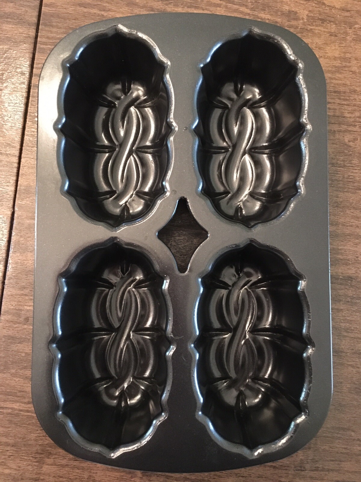 NORDIC WARE Mini Loaf Pan For 4 Braided Loaves or Celtic Knots 8 Cups 1