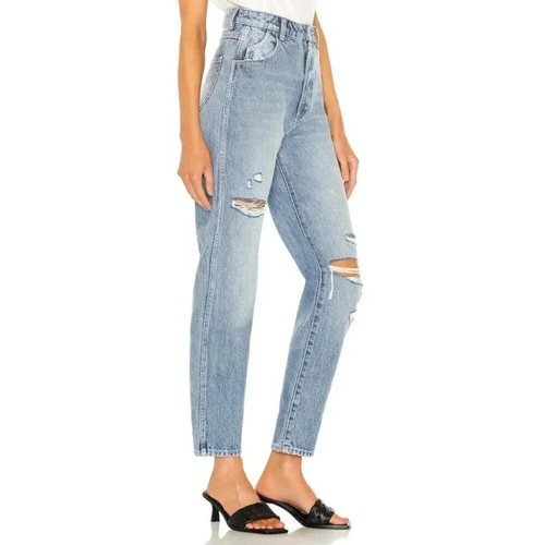 NWT Free People x Rollas Elle Super High Rise Relaxed Jeans Blue Sz 26 - Picture 3 of 14