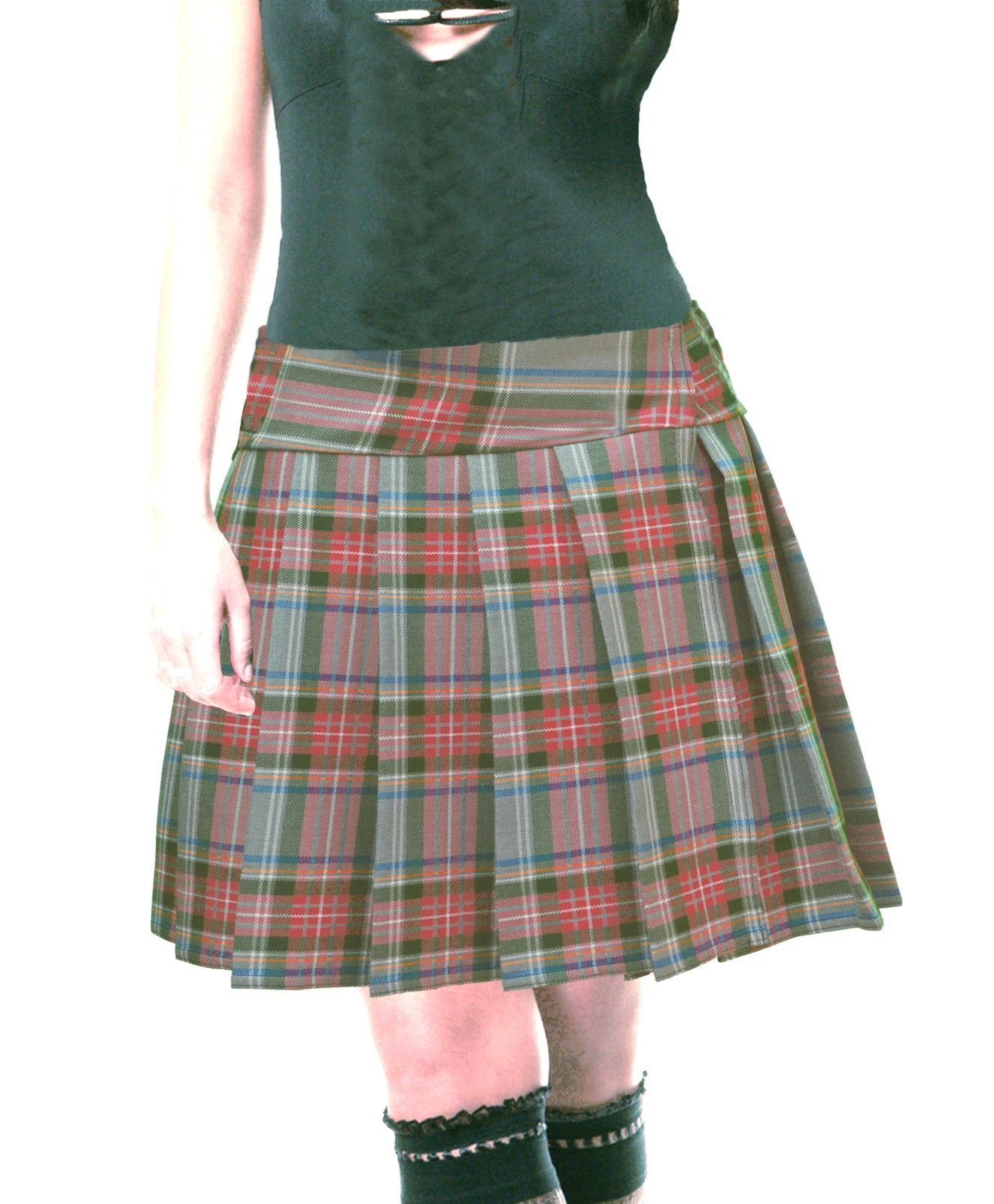 LONG SKIRT Pleated Plaid (Perth)