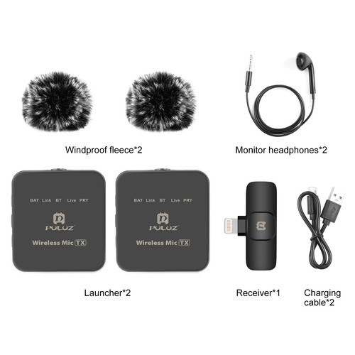 For Android/iPhone Wireless Lavalier Microphone Audio Video Recording Mini Mic - Afbeelding 8 van 18