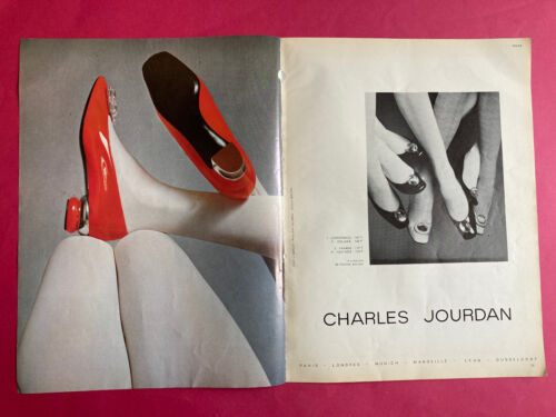 Publicité Charles Jourdan 1962 Guy Bourdin printemps été mode presse collection - Afbeelding 1 van 2