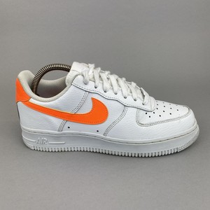 NIKE AIR FORCE 1 AH0287-101 Low Top White Orange Sneakers Trainers Shoes  UK4.5 | eBay