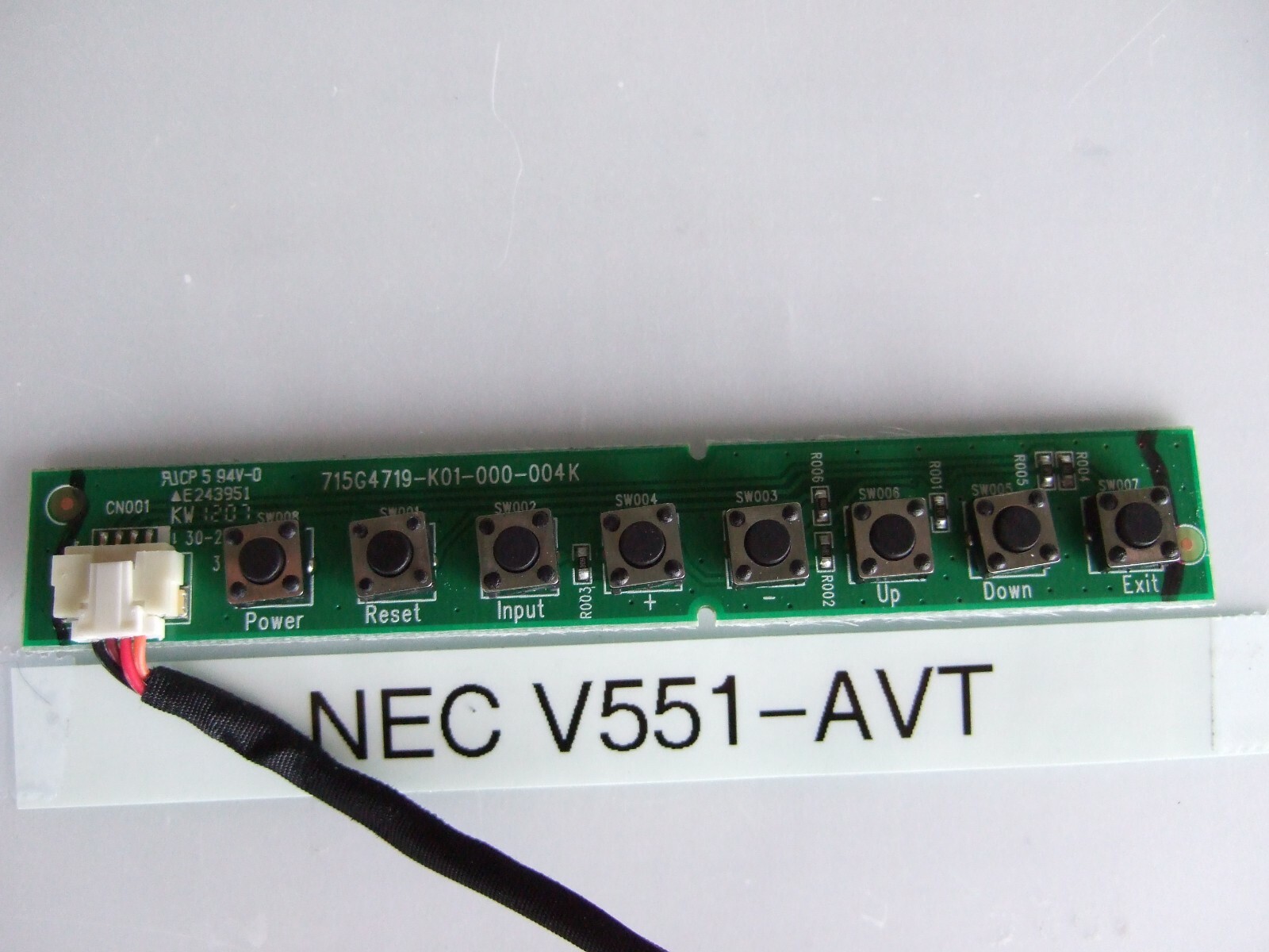 V551 Rack Controller NEC V551-AVT Key Button Control Board: 715G4719-K01-000-004K | eBay