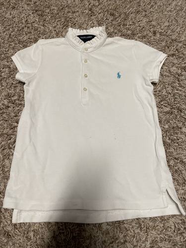 frill collar polo shirt