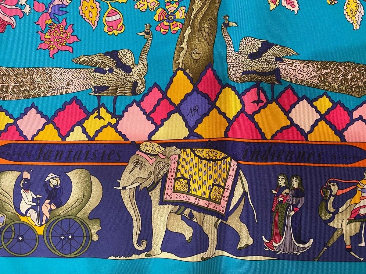 HERMES ファンタジーインディア シルクスカーフ Hermes Silk Shawl Scarf Wrap 