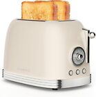 2-Slice Toaster Oven, Extra-Wide Oven Slots, Vintage Stainless Steel with Bagel