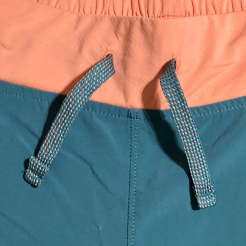 Patagonia Women's Running Shorts in Teal and Peach Size Med Lined - Picture 3 of 13