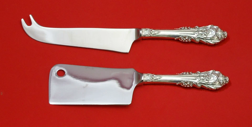 Juego de servir queso Sir Christopher by Wallace de plata esterlina 2 piezas HHWS personalizado Foto 2 de 4