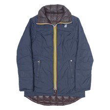 K-way Reversible Down Insulated Womens Puffer Coat Blue S