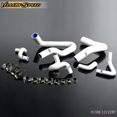 White Silicone Radiator Hose Kit Fit For 1986-1993 Ford Mustang GT LX Cobra 5.0