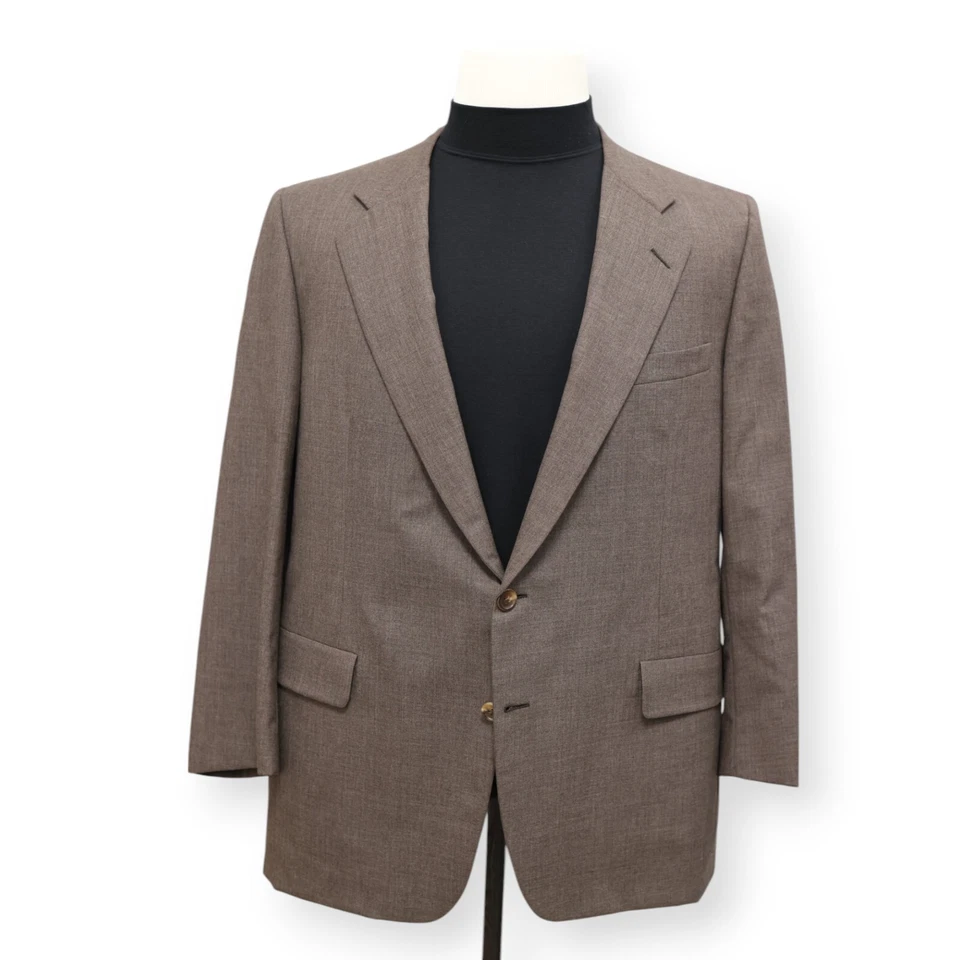 HICKEY FREEMAN BOARDROOM mens solid brown sport coat suit jacket blazer 44 S - Image 2 of 4