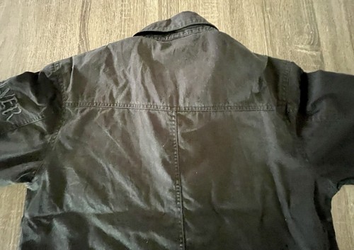 Quiksilver Jacket Mens Size Large Black Heavy Duty Cotton Zip GUC - Foto 12 di 16