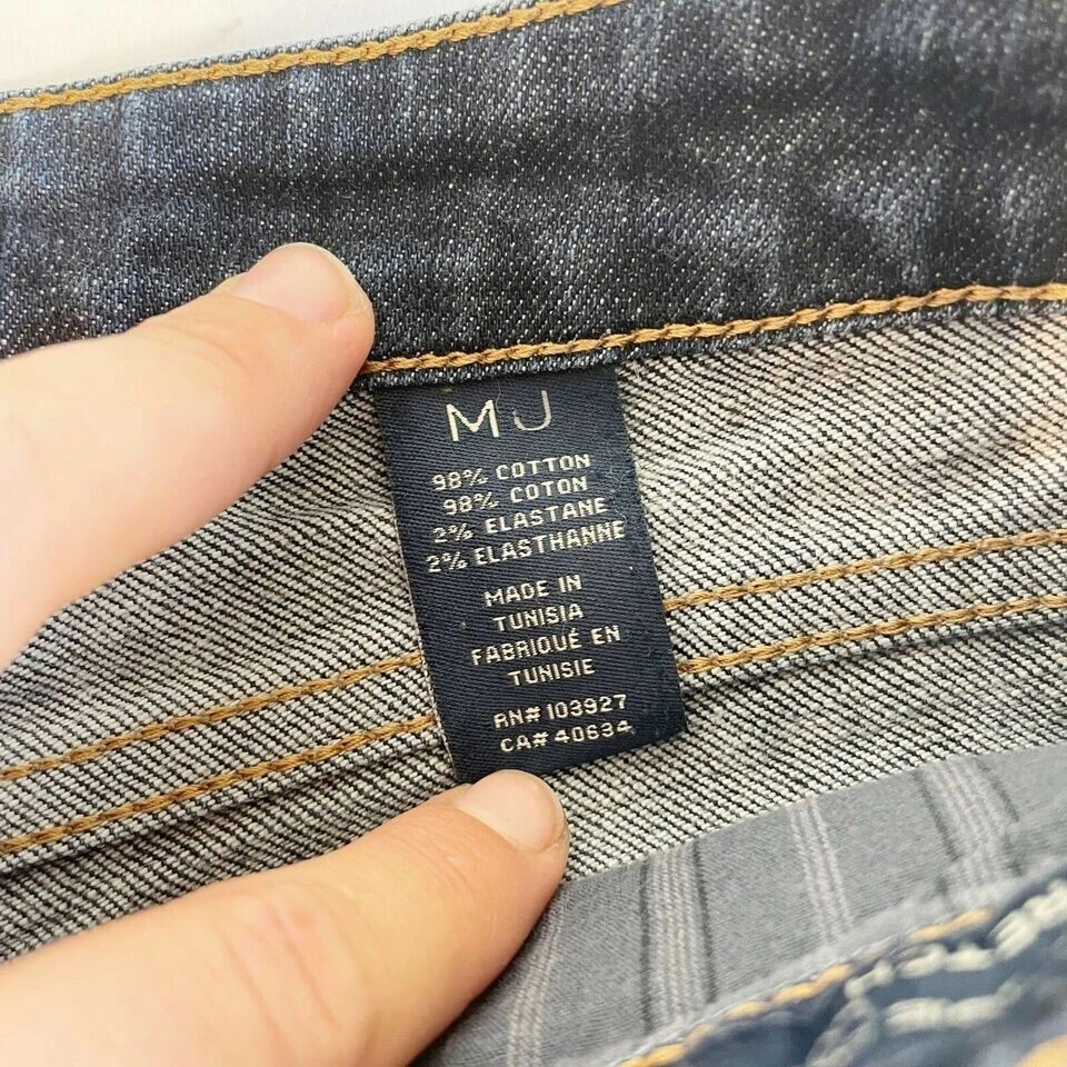 Pantalones Cortos de Denim Marc by Marc Jacobs Corte Para Mujer 27 Azul Tiro Bajo Denim Oscuro Y2K Foto 3 de 4