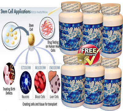 Celulas Madres 6 Bottles,BIOX,REGENEX,madre cell Plus,vitacellmax, biomatrix CEL