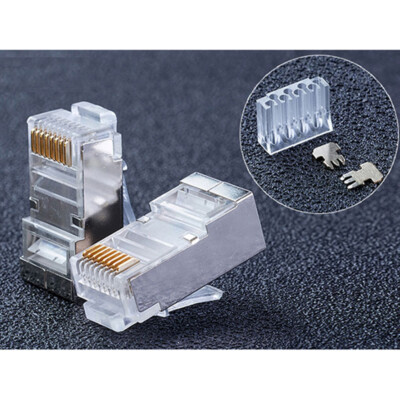 Cat6 rj45 connector RJ45 plug split type stp shielded modular Crystal terminals