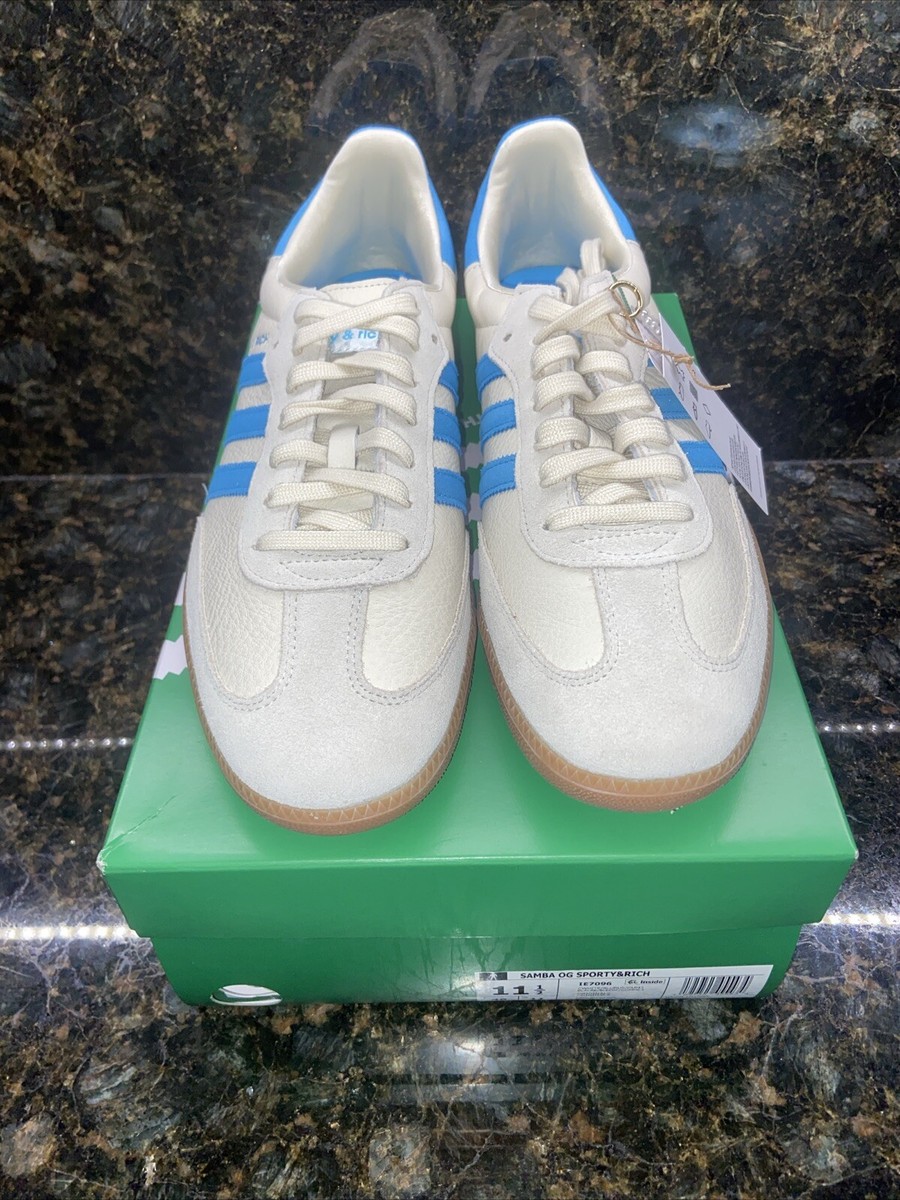★関税込★adidas★Adidas x Sporty & Rich Samba Cream Blue★ Size 10 - adidas Sporty & Rich x Samba OG Cream Blue for