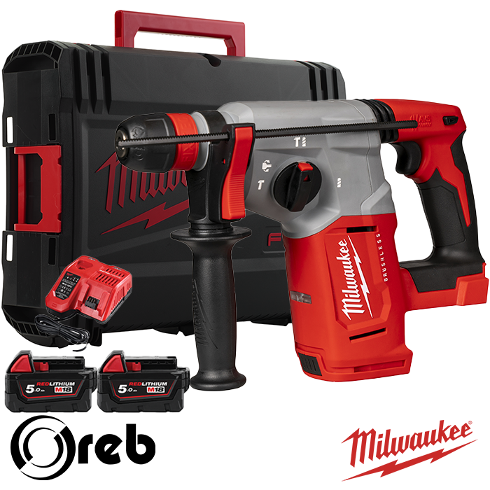 Tassellatore a batteria SDS-PLUS 18V 5Ah Milwaukee M18BLHX-502X