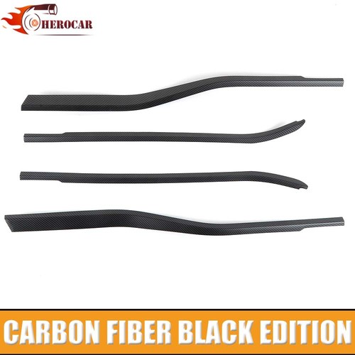 Carbon Fiber Window Bottom Sill Trim Decor Strips For Ford F150 2021+Accessories - Picture 2 of 9