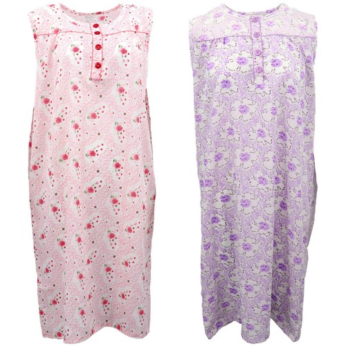 Cotton Sleeveless Long Nightie Night 
