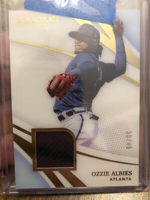 OZZIE ALBIES 2021 IMMACULATE ATLANTA BRAVES ALL STAR WORN JERSEY