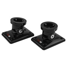 Pair of Black HYDRO Universal Flat Mount All Elements Marine FLMBPS/BK DS18
