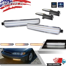 For 96-97 Honda Accord 2D Coupe / 4D Sedan Clear SWITCHBACK LED Signal DRL Light