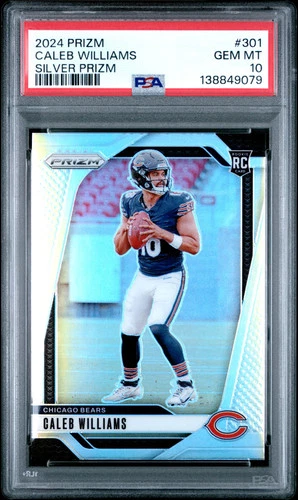 PSA 10 2024 Panini Prizm Caleb Williams Silver Rookie RC #301