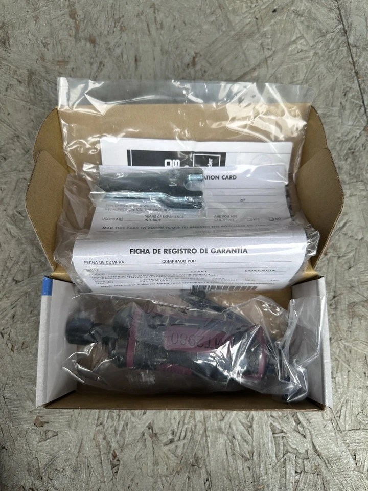 MATCO TOOLS MT2980 Amoladora de troquel recto de alta resistencia 1/4" 0,5 HP NUEVA Foto 2 de 2