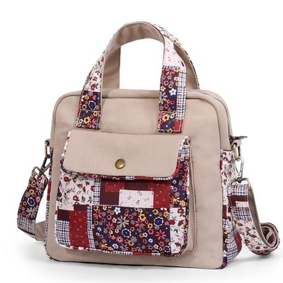 Premium Canvas Shoulder Bag, Top Handle for Women, Lightweight Handbag, Small