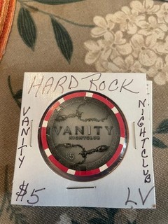 $5.00 CASINO CHIP HARD ROCK HOTEL VANITY NIGHTCLUB LAS VEGAS NEVADA