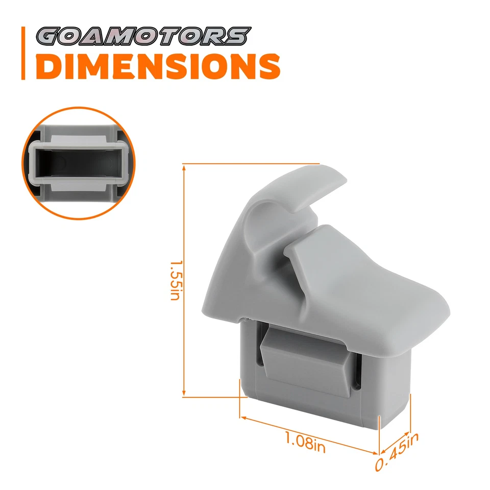 Nuevo soporte para visera de sol gris 2 piezas para Mitsubishi Outlander 2,4 L 3,0 L 2006-2013 Foto 2 de 4