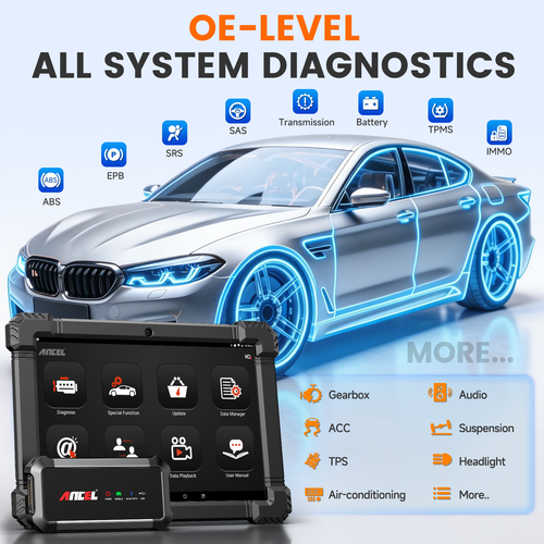 ANCEL X7 sistema completo bidirecional OBD2 scanner ferramenta de diagnóstico de carro codificação ECU