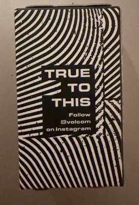 Volcom x Medicom Toy BE@RBRICK 100%  True To This  Black/White Bearbrick NIB DS