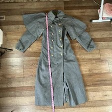 VTG USMA West Point Cadet Greatcoat Gray Wool Military Overcoat Sz Small #501120