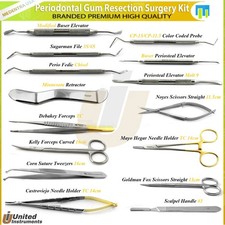 15 Pieces Perio Surgery Instruments Set Periodontal Gum Resection Surgery Kit