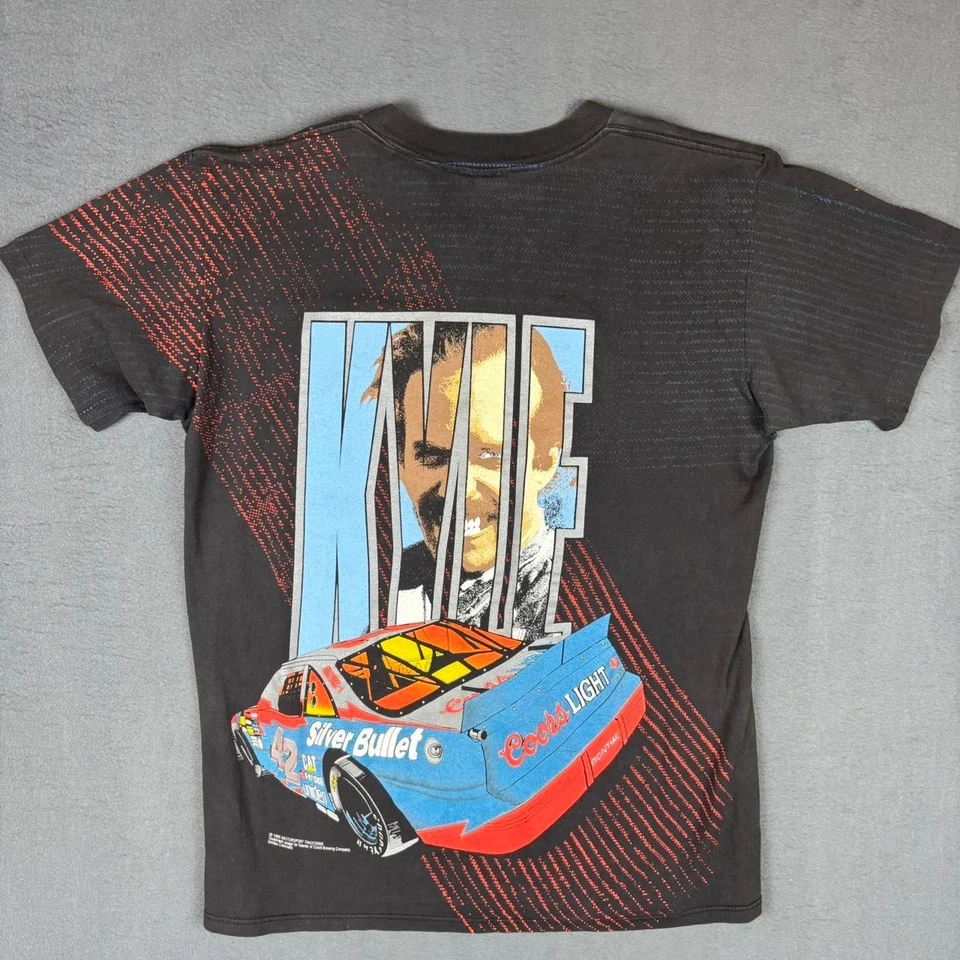 Camiseta gráfica vintage años 90 Coors Light Racing NASCAR para hombre mediana negra Foto 3 de 4