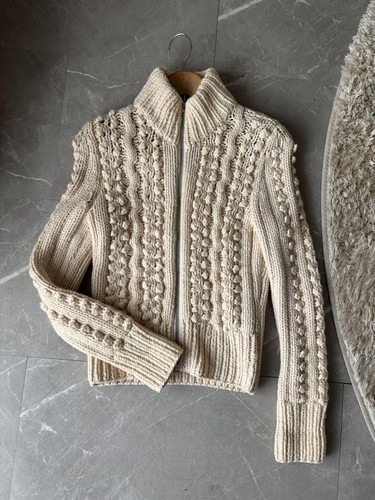 Celine cable knit 100% cashmere zip-up jacket, size M, in excellent condition - Picture 21 of 24